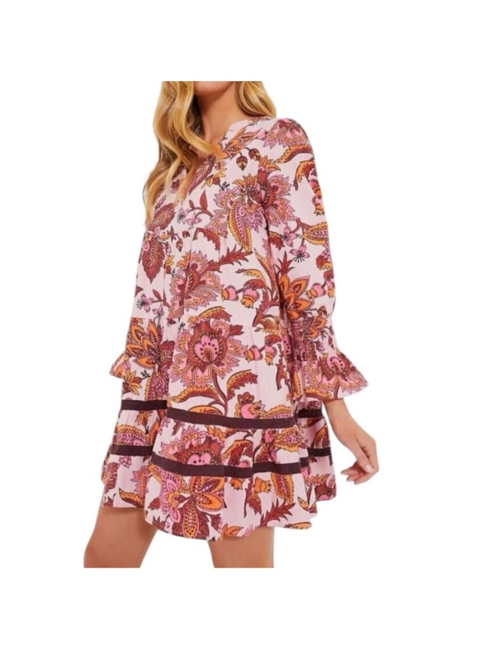 Tuckernuck Sunset Chintz Kenzo Coverup Dress Mini Floral Pink Cotton XXL